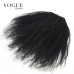 Afro Kinky Curly 4B 4C Clip-in Top Closure Ponytail African American Human Virgin Hair Extension Drawstring Puff Ponytail Hairpiece Natural Color